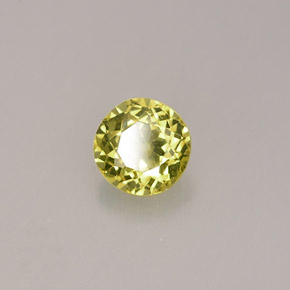 Granada grossulária amarelo natural 0,59ct, corte redondo, VS-SI