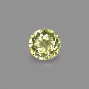 Granada grossulária amarelo natural 0,66ct, corte redondo, VS