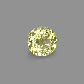 Granada grossulária amarelo natural 0,66ct, corte redondo, VS