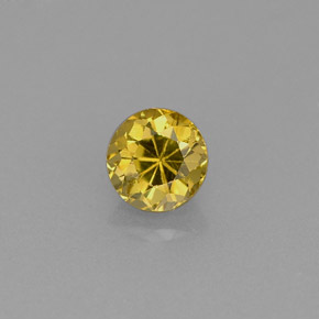 Granada grossulária amarelo natural 0,59ct, corte redondo, VVS-VS