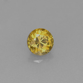 Granada grossulária amarelo natural 0,59ct, corte redondo, VVS-VS