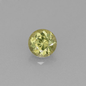 Granada grossulária amarelo natural 0,61ct, corte redondo, VVS-VS