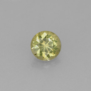 Granada grossulária amarelo natural 0,61ct, corte redondo, VVS-VS