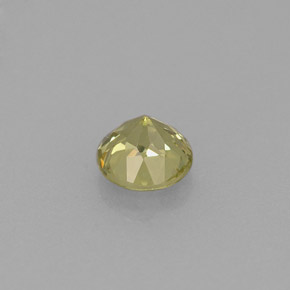 Granada grossulária amarelo natural 0,61ct, corte redondo, VVS-VS