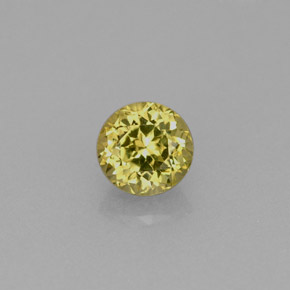 Granada grossulária amarelo natural 0,65ct, corte redondo, VVS-VS