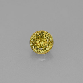 Granada grossulária amarelo natural 0,63ct, corte redondo, VVS-VS