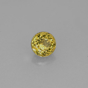 Granada grossulária amarelo natural 0,63ct, corte redondo, VVS-VS