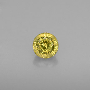 Granada grossulária amarelo natural 0,54ct, corte redondo, VS