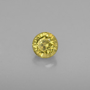 Granada grossulária amarelo natural 0,54ct, corte redondo, VS