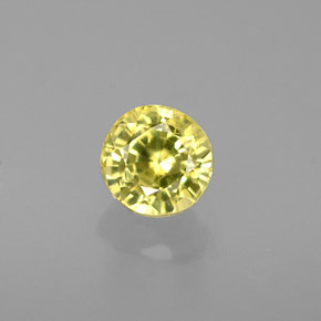 Granada grossulária amarelo natural 0,60ct, corte redondo, VS