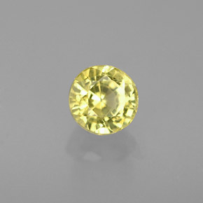 Granada grossulária amarelo natural 0,60ct, corte redondo, VS