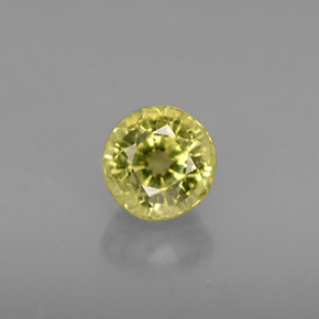 Granada grossulária amarelo natural 0,75ct, corte redondo, VS-SI