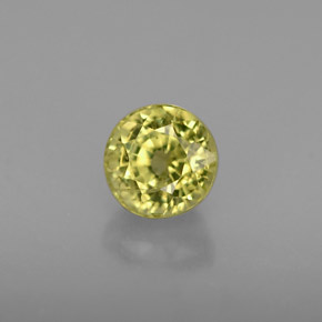 Granada grossulária amarelo natural 0,75ct, corte redondo, VS-SI