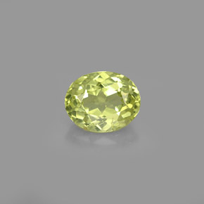 Granada grossulária verde natural 0,91ct, corte oval, VVS