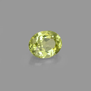Granada grossulária verde natural 0,91ct, corte oval, VVS