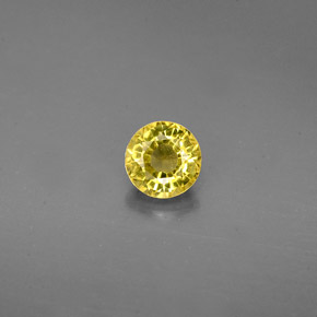 Granada grossulária amarelo natural 0,61ct, corte redondo, VS