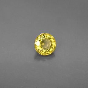 Granada grossulária amarelo natural 0,61ct, corte redondo, VS