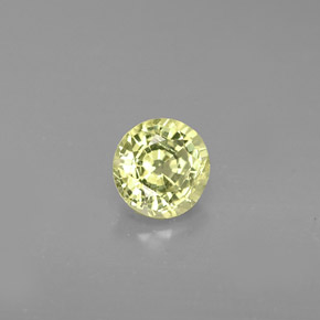 Granada grossulária amarelo natural 0,58ct, corte redondo, VS-SI