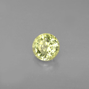 Granada grossulária amarelo natural 0,58ct, corte redondo, VS-SI