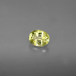 Granada grossulária verde natural 0,49ct, corte oval, VS