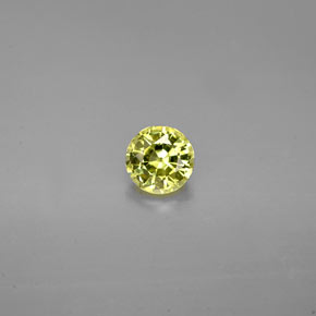 Granada grossulária verde natural 0,49ct, corte redondo, VVS