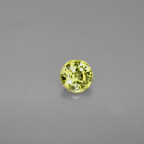 Granada grossulária verde natural 0,49ct, corte redondo, VVS