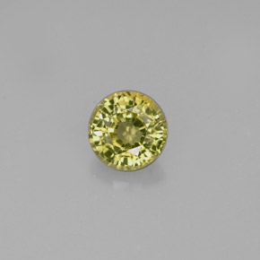 Granada grossulária verde natural 0,62ct, corte redondo, VVS-VS