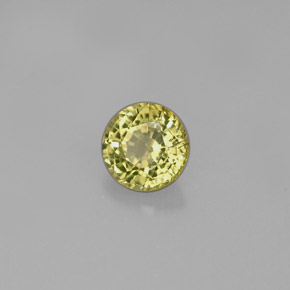 Granada grossulária verde natural 0,62ct, corte redondo, VVS-VS