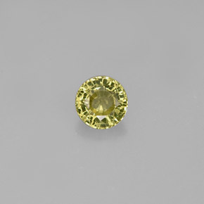 Granada grossulária verde natural 0,43ct, corte redondo, VS