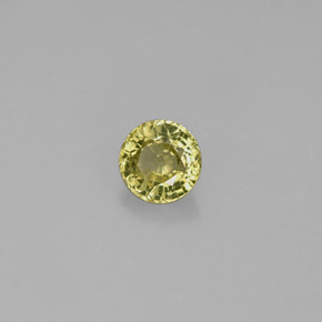 Granada grossulária verde natural 0,43ct, corte redondo, VS