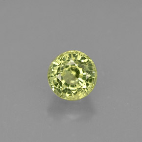 Granada grossulária verde natural 0,50ct, corte redondo, VS