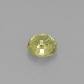 Granada grossulária verde natural 0,40ct, corte redondo, VS