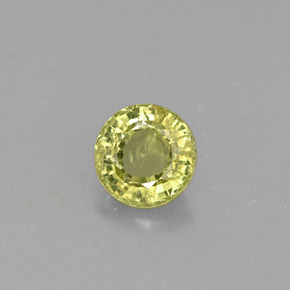 Granada grossulária verde natural 0,37ct, corte redondo, VS