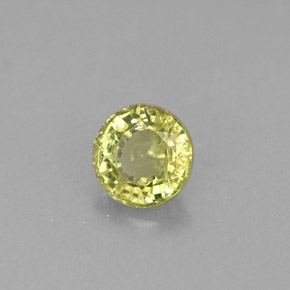 Granada grossulária verde natural 0,37ct, corte redondo, VS