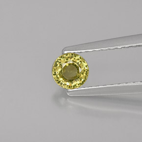 Granada grossulária verde natural 0,37ct, corte redondo, VVS-VS
