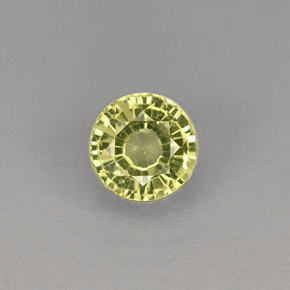 Granada grossulária verde natural 0,49ct, corte redondo, VVS-VS