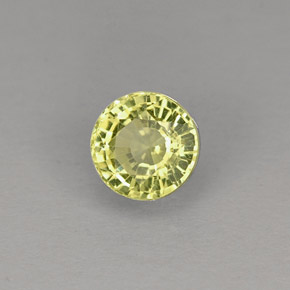 Granada grossulária verde natural 0,49ct, corte redondo, VVS-VS