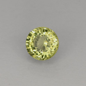 Granada grossulária verde natural 0,46ct, corte redondo, VVS-VS
