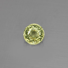 Granada grossulária verde natural 0,40ct, corte redondo, VVS-VS