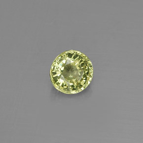 Granada grossulária verde natural 0,40ct, corte redondo, VVS-VS