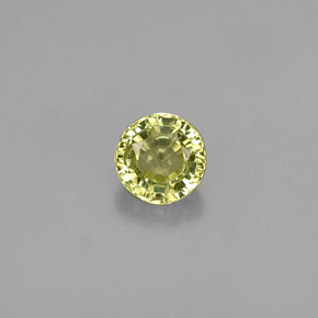 Granada grossulária verde natural 0,39ct, corte redondo, VS