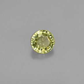Granada grossulária verde natural 0,39ct, corte redondo, VS