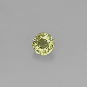Granada grossulária verde natural 0,46ct, corte redondo, VS