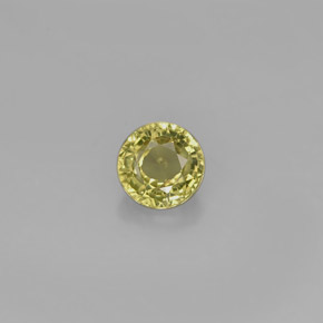 Granada grossulária verde natural 0,54ct, corte redondo, VS