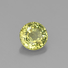 Granada grossulária verde natural 0,54ct, corte redondo, VS