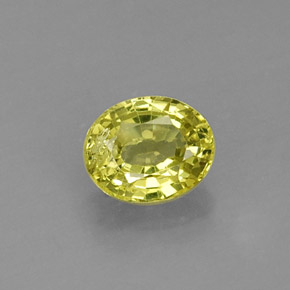 Granada grossulária amarelo natural 0,53ct, corte oval, VS