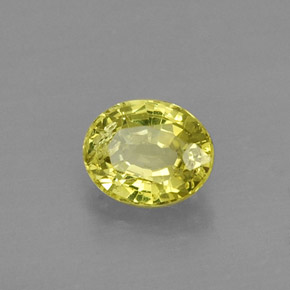 Granada grossulária amarelo natural 0,53ct, corte oval, VS