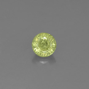 Granada grossulária verde natural 0,55ct, corte redondo, VS