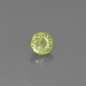 Granada grossulária verde natural 0,55ct, corte redondo, VS
