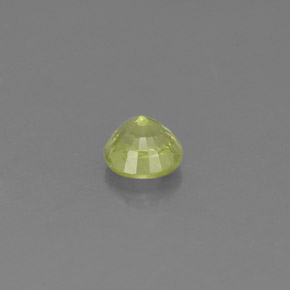 Granada grossulária verde natural 0,55ct, corte redondo, VS